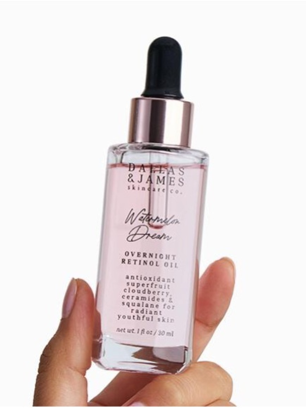 Dallas & James Watermelon Dream Overnight Retinol Oil — Pink